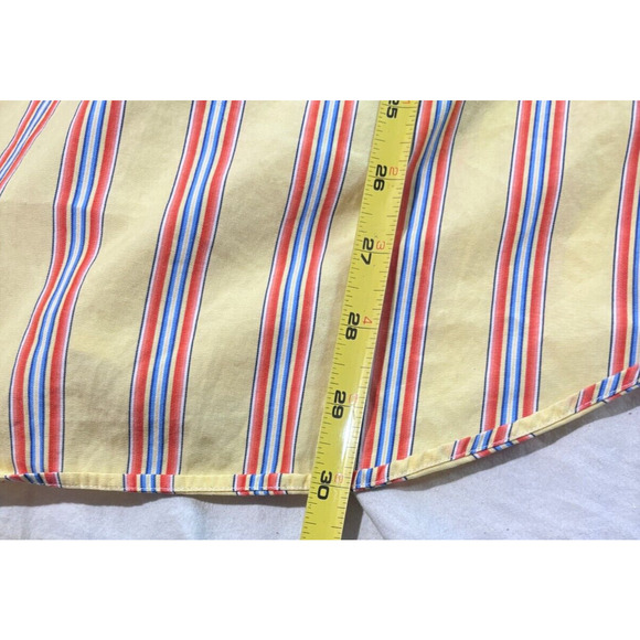 Ralph Lauren Yellow Striped Button up Shirt Mens M Long Sleeve - Picture 8 of 8